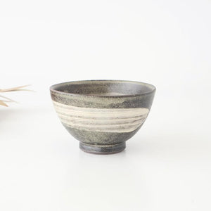 Rice Bowl Hakeme Black | Shigaraki Ware