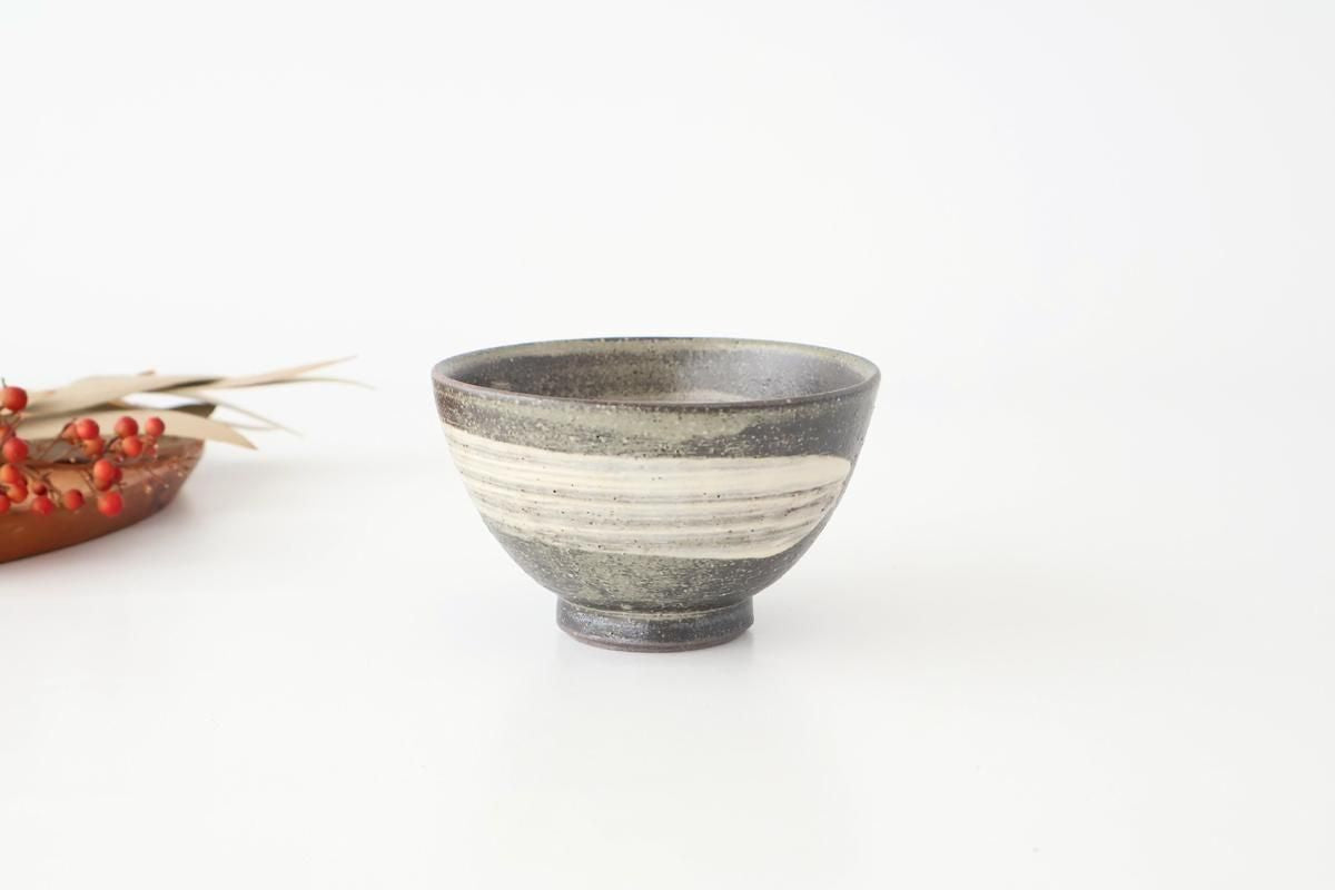 Rice Bowl Hakeme Black | Shigaraki Ware