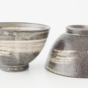 Rice Bowl Hakeme Black | Shigaraki Ware