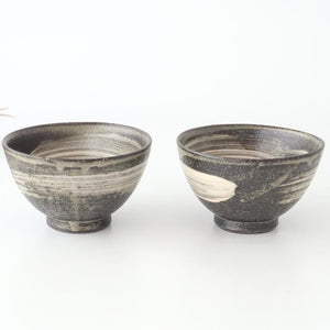 Rice Bowl Hakeme Black | Shigaraki Ware