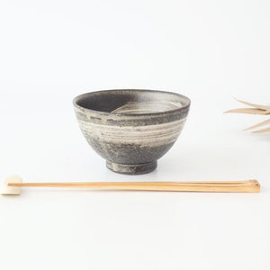 Rice Bowl Hakeme Black | Shigaraki Ware