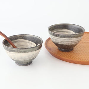 Rice Bowl Hakeme Black | Shigaraki Ware