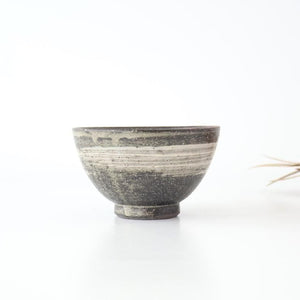Rice Bowl Hakeme Black | Shigaraki Ware