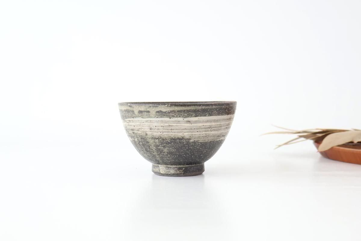 Rice Bowl Hakeme Black | Shigaraki Ware