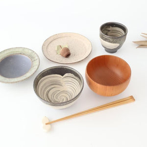 Rice Bowl Hakeme Black | Shigaraki Ware