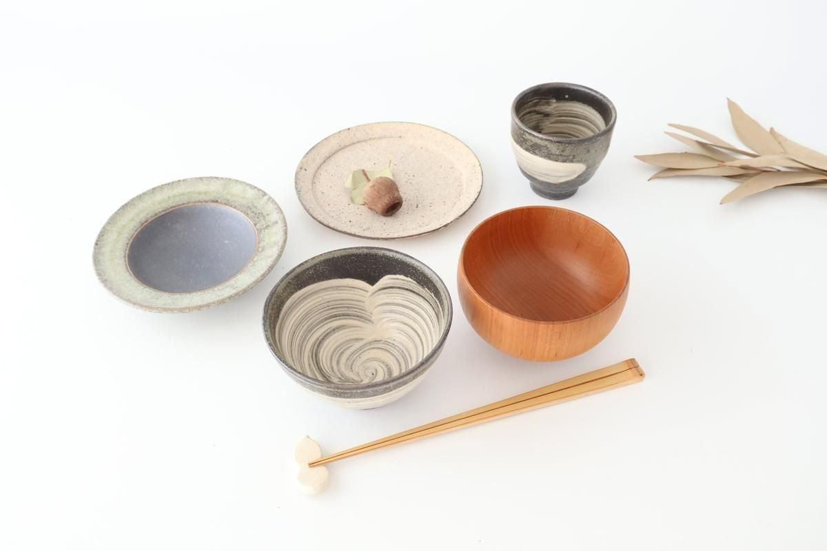 Rice Bowl Hakeme Black | Shigaraki Ware