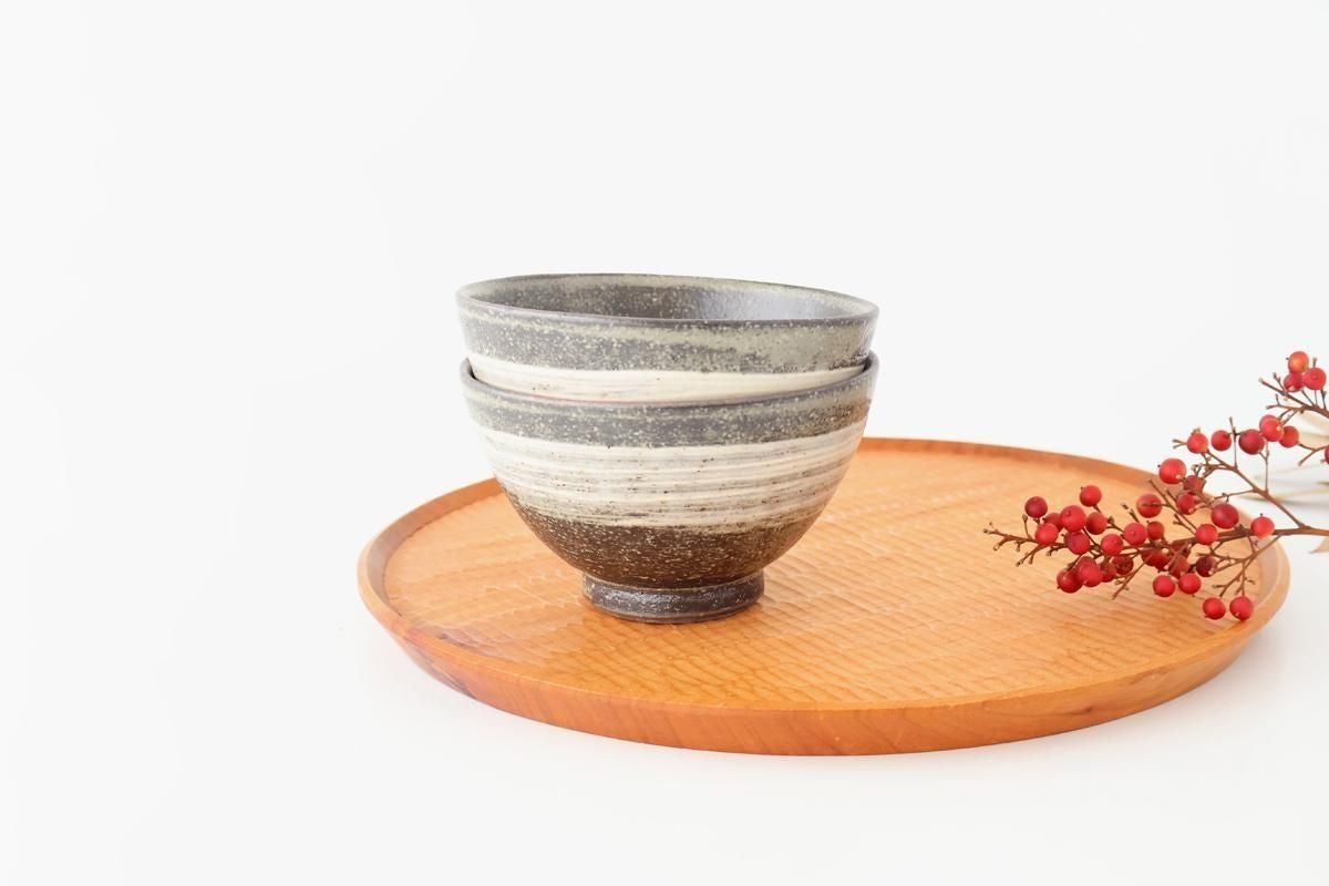 Rice Bowl Hakeme Black | Shigaraki Ware