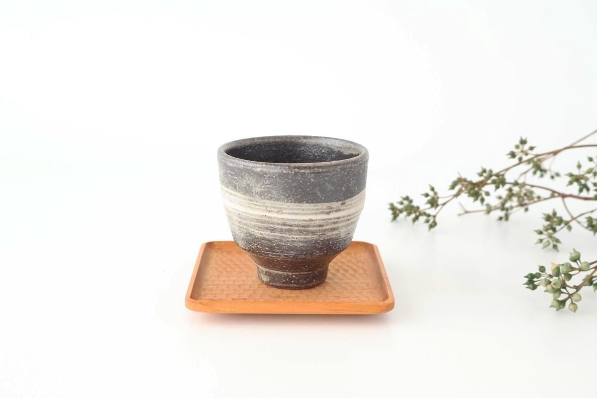 Japanese Cup Hakeme Black | Yunomi Shigaraki Ware