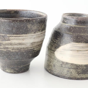 Japanese Cup Hakeme Black | Yunomi Shigaraki Ware