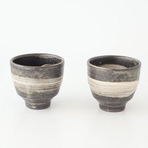 Japanese Cup Hakeme Black | Yunomi Shigaraki Ware