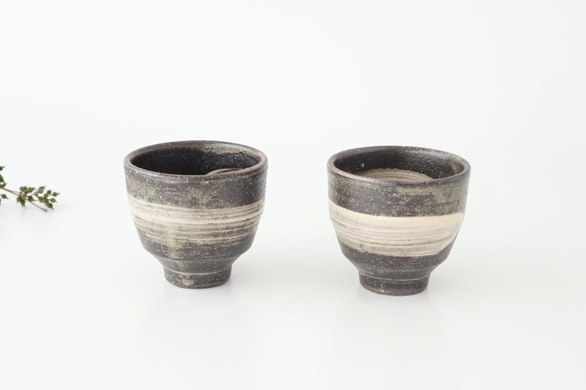 Japanese Cup Hakeme Black | Yunomi Shigaraki Ware