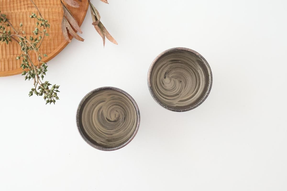 Japanese Cup Hakeme Black | Yunomi Shigaraki Ware