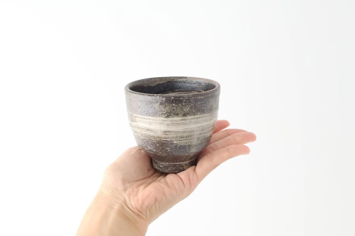 Japanese Cup Hakeme Black | Yunomi Shigaraki Ware