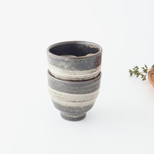 Japanese Cup Hakeme Black | Yunomi Shigaraki Ware