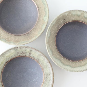 Small Rimmed Bowl Jade and Brown | Serving Bowl Shigaraki Ware