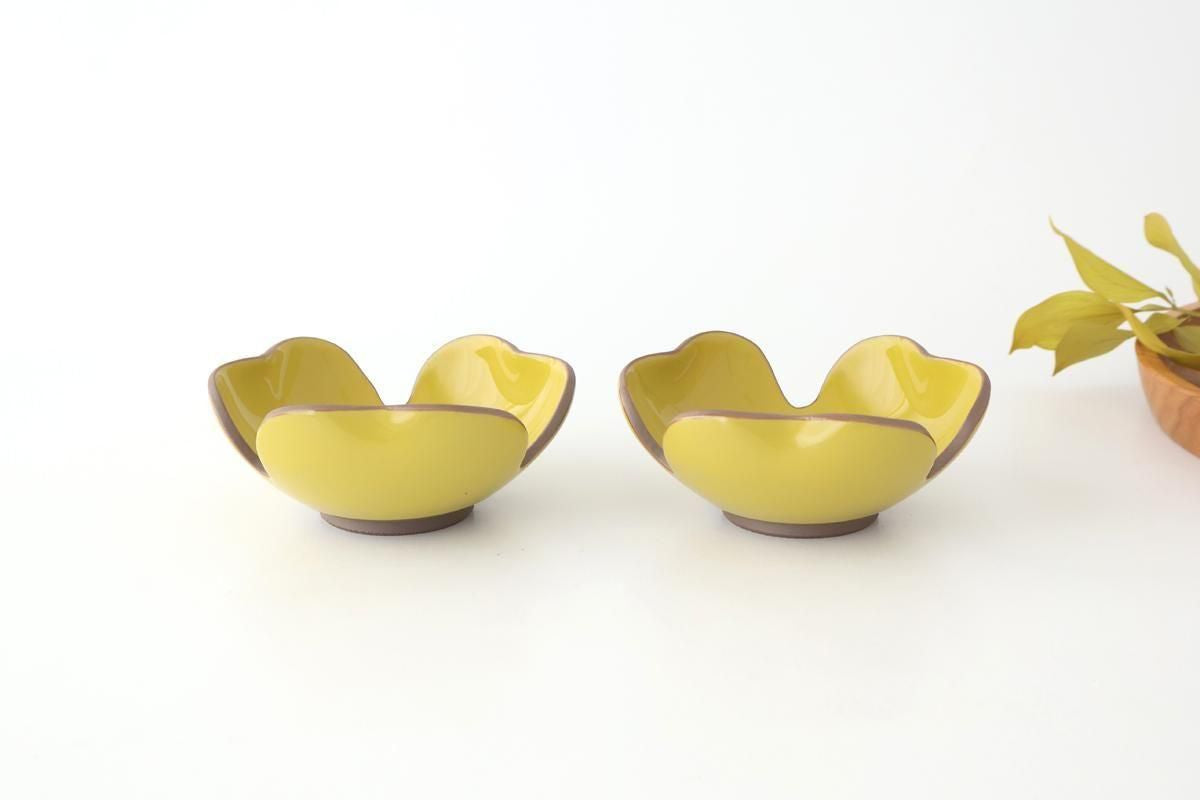 Small Bowl Split Japanese Pepper Design Yellow | Kobachi Hasami Ware