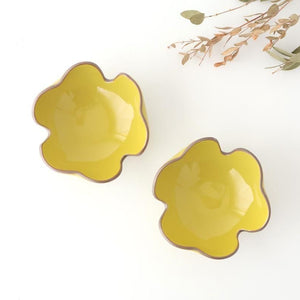 Small Bowl Split Japanese Pepper Design Yellow | Kobachi Hasami Ware