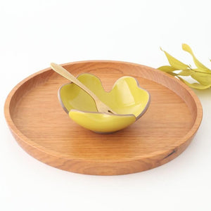 Small Bowl Split Japanese Pepper Design Yellow | Kobachi Hasami Ware
