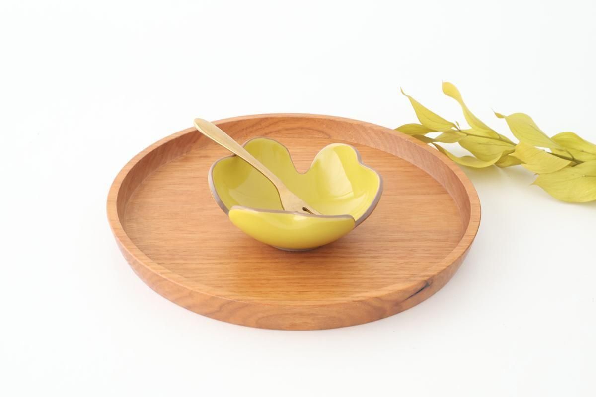 Small Bowl Split Japanese Pepper Design Yellow | Kobachi Hasami Ware