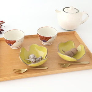 Small Bowl Split Japanese Pepper Design Yellow | Kobachi Hasami Ware