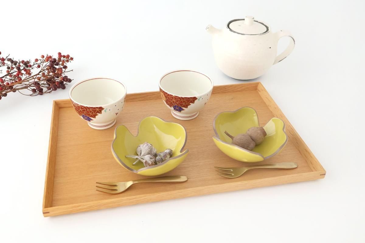 Small Bowl Split Japanese Pepper Design Yellow | Kobachi Hasami Ware