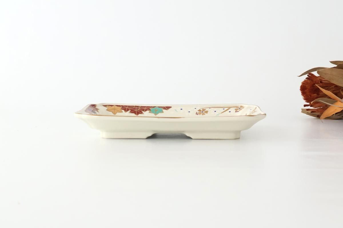 Rectangle Plate Sakura and Autumn Leaves｜Sushi Plate Arita Ware