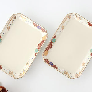 Rectangle Plate Sakura and Autumn Leaves｜Sushi Plate Arita Ware
