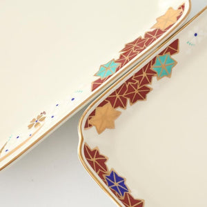 Rectangle Plate Sakura and Autumn Leaves｜Sushi Plate Arita Ware