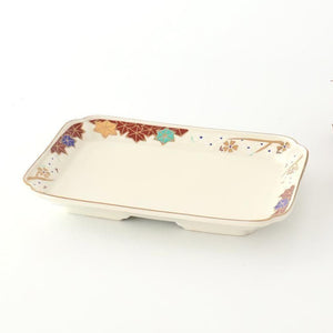 Rectangle Plate Sakura and Autumn Leaves｜Sushi Plate Arita Ware