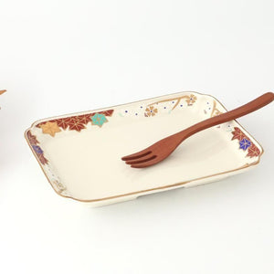 Rectangle Plate Sakura and Autumn Leaves｜Sushi Plate Arita Ware