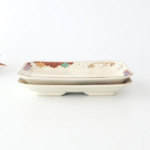 Rectangle Plate Sakura and Autumn Leaves｜Sushi Plate Arita Ware