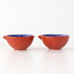 Katakuchi Small Bowl Red and Blue | Hasami Ware