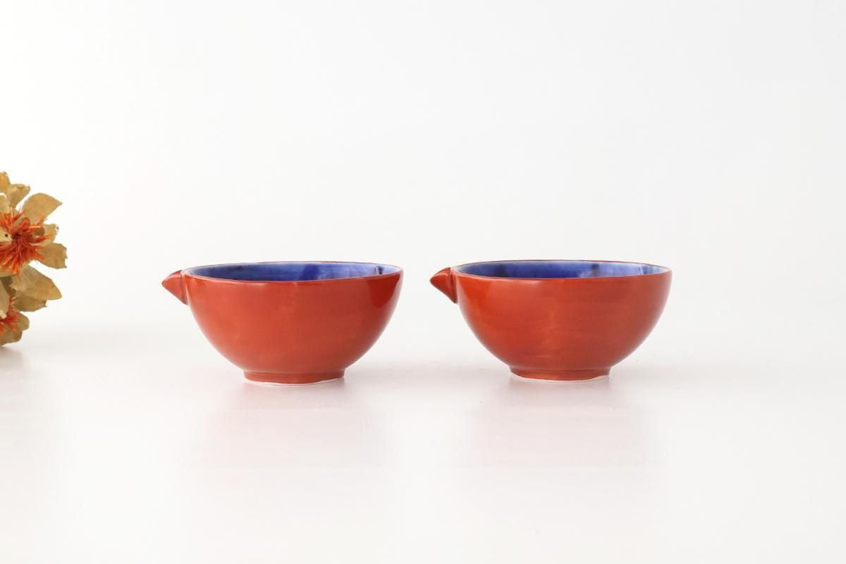 Katakuchi Small Bowl Red and Blue | Hasami Ware