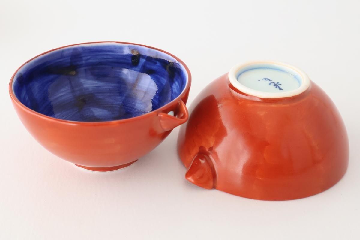 Katakuchi Small Bowl Red and Blue | Hasami Ware