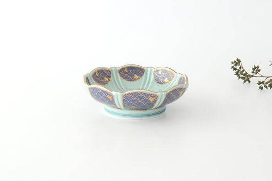 Servig Bowl Seigaiha(Blue wave)Pattern  | Arita Ware