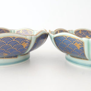 Servig Bowl Seigaiha(Blue wave)Pattern  | Arita Ware