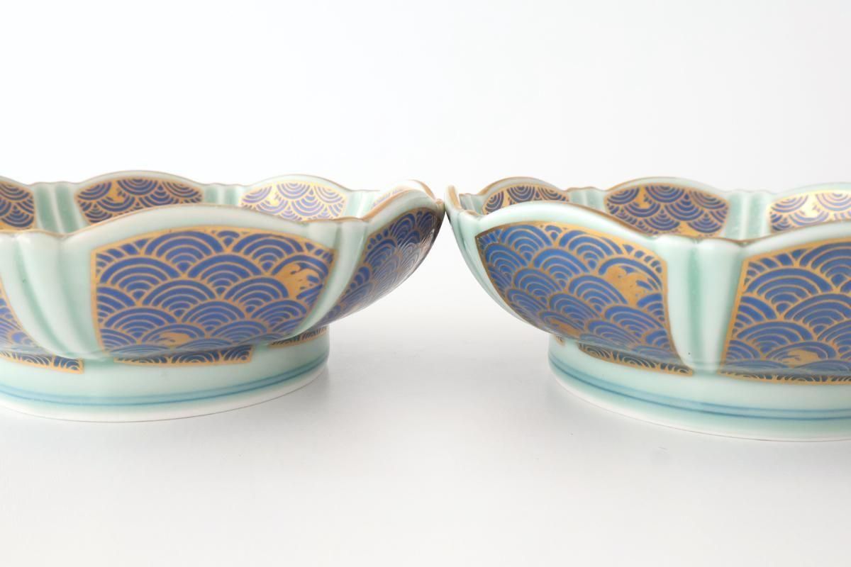 Servig Bowl Seigaiha(Blue wave)Pattern  | Arita Ware