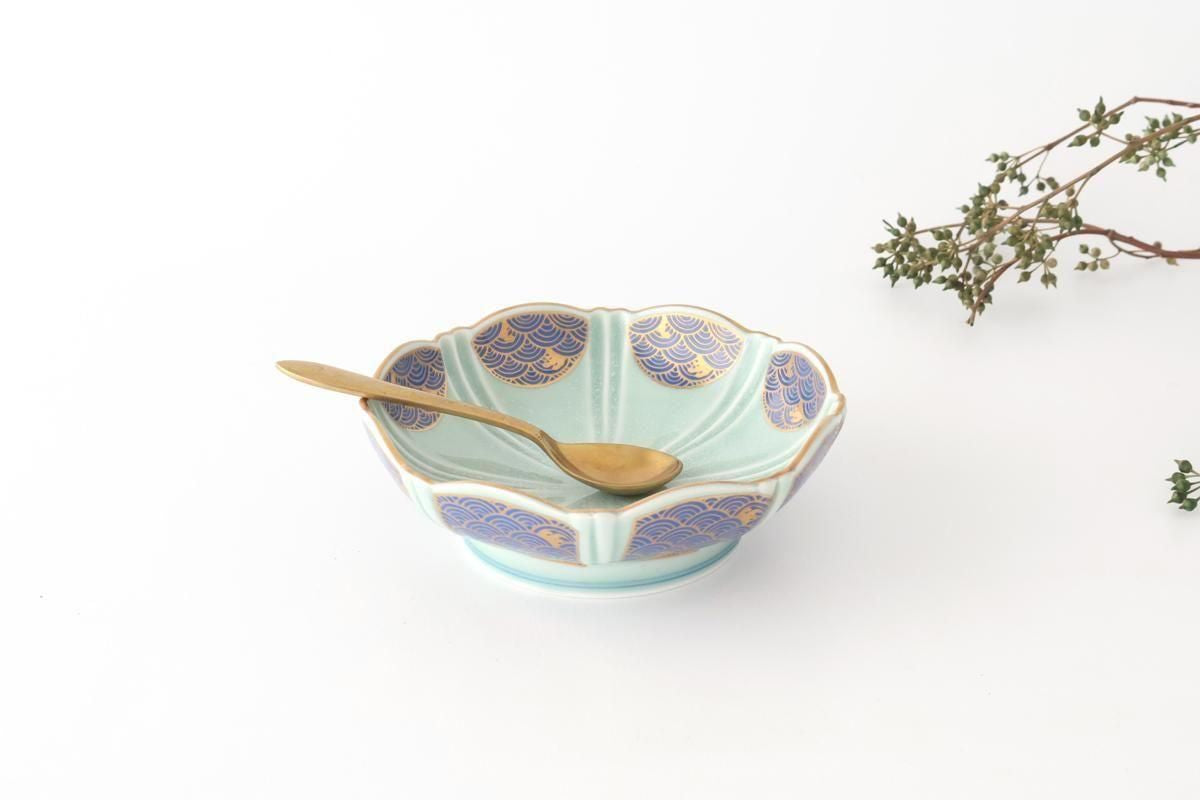 Servig Bowl Seigaiha(Blue wave)Pattern  | Arita Ware
