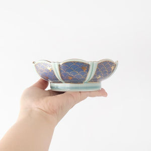 Servig Bowl Seigaiha(Blue wave)Pattern  | Arita Ware