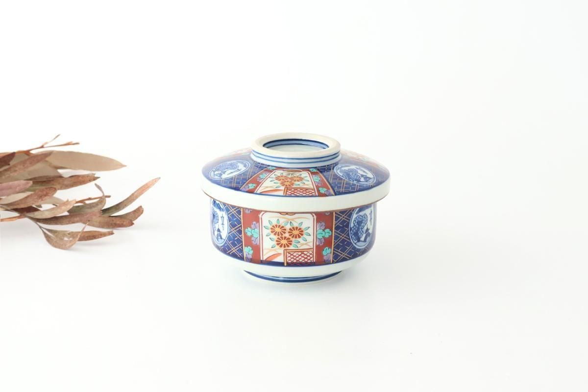 Bowl with Lid Old Imari Landscape Pattern | Serving Bowl Arita Ware