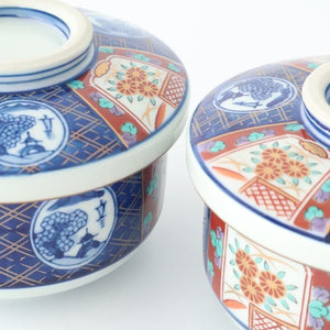 Bowl with Lid Old Imari Landscape Pattern | Serving Bowl Arita Ware