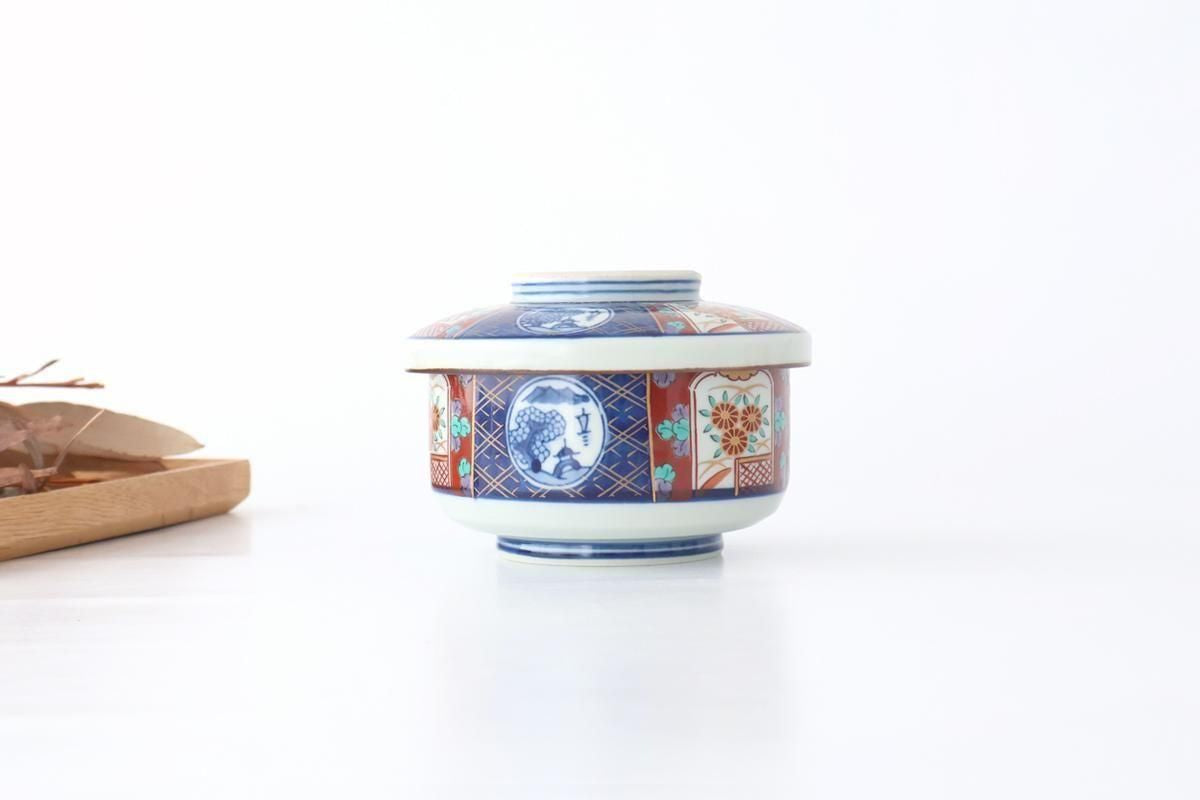 Bowl with Lid Old Imari Landscape Pattern | Serving Bowl Arita Ware