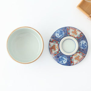 Bowl with Lid Old Imari Landscape Pattern | Serving Bowl Arita Ware