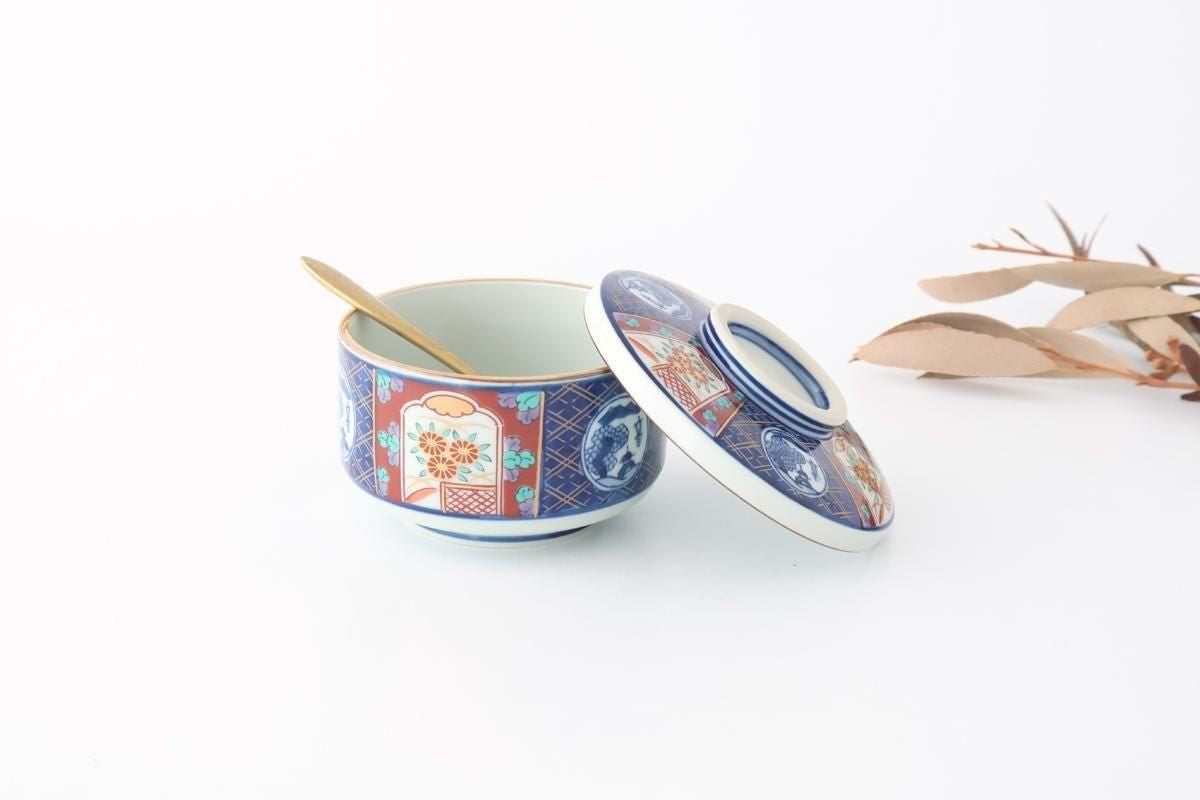 Bowl with Lid Old Imari Landscape Pattern | Serving Bowl Arita Ware