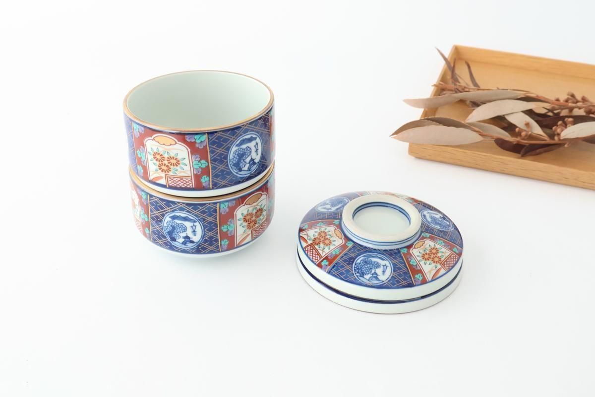 Bowl with Lid Old Imari Landscape Pattern | Serving Bowl Arita Ware