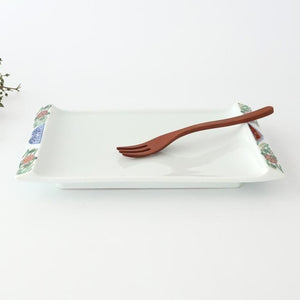 Square Plate Old Imari Red Flowers | Sushi Plate Arita Ware