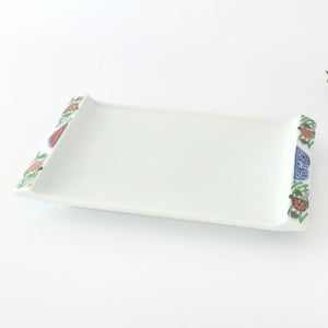 Square Plate Old Imari Red Flowers | Sushi Plate Arita Ware