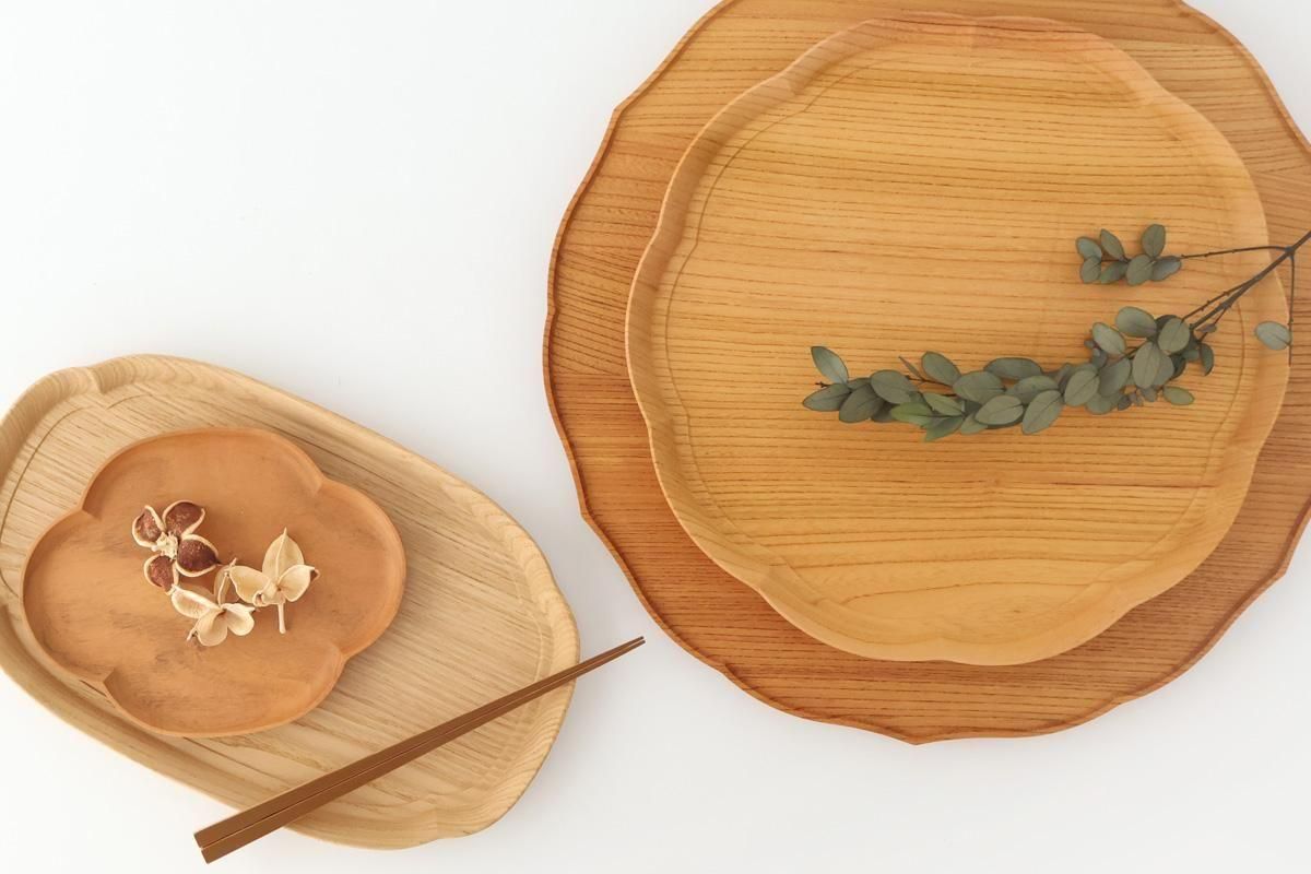 Aizawa Wood Crafts KITO Japanese Tray Zelkova | Serving Tray