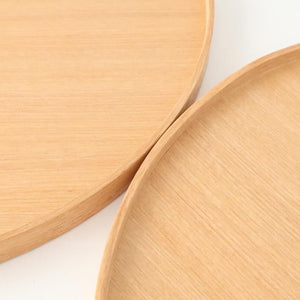 Matsuya Lacquerware Store Wooden Round Tray Ash | Echizen Lacquerware