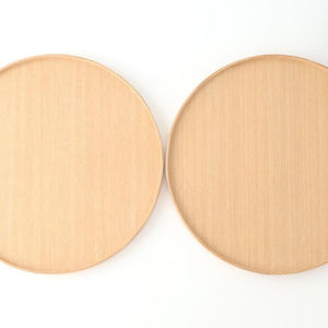 Matsuya Lacquerware Store Wooden Round Tray Ash | Echizen Lacquerware
